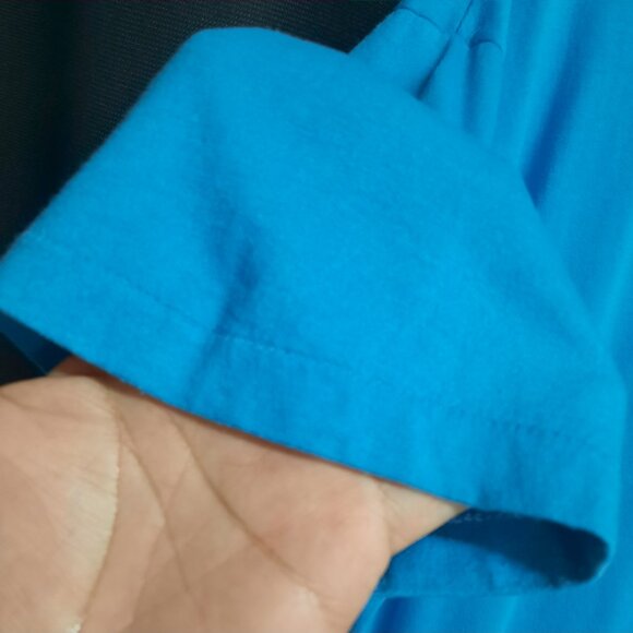 Vintage Jerzees Blank T-shirt Men's Size XL Blue Made USA 90s Single Stitch - Picture 4 of 7